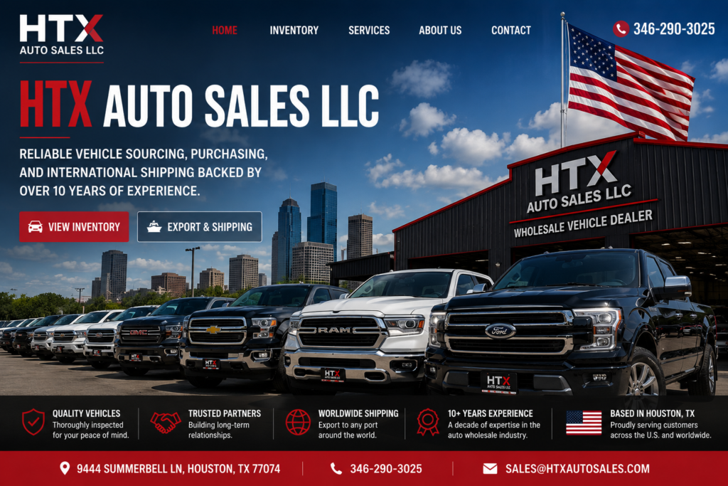 HTX AUTO SALES wholesale vehicle sourcing and export